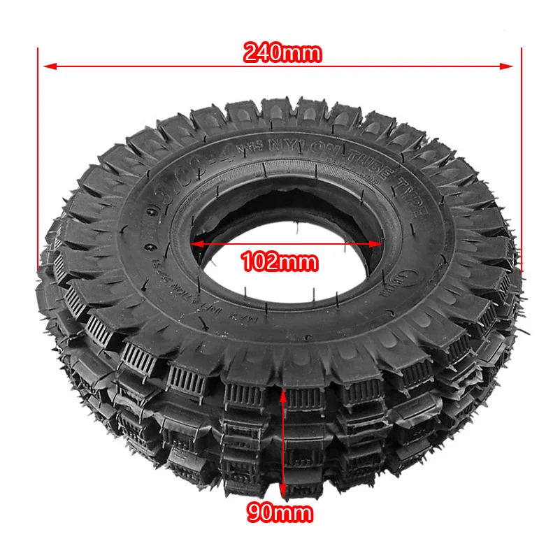 For 3.00-4 inner and outer tires Inner Tube High-density gas Tire Inner Tube 3.00-4 Inner and Outer Tire Bending Mouth