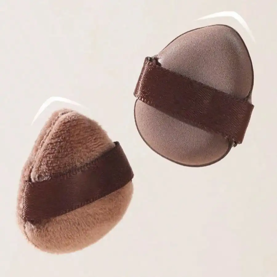[Free Shipping]6pcs Chocolate Makeup Puff, Air Cushion Foundation Sponge, Loose Powder Puffs, Wet And Dry Use Cosmetic Applicator Tool, Great For Daily Use & Perfect Gift