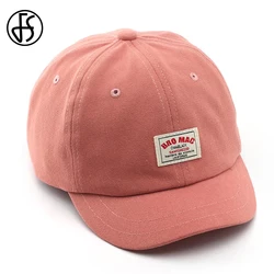FS Vintage Short Brim Baseball Cap For Men Stylish Red White Brand Women Hat Streetwear Hip Hop Trucker Caps Bone Masculino 2026