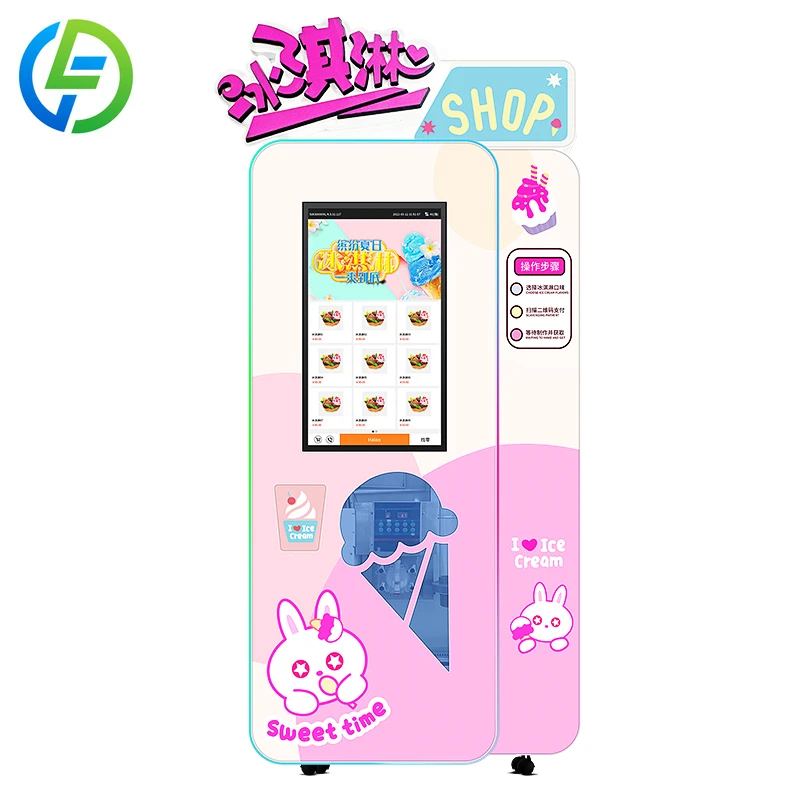 FL Commercial Soft Ice Cream Vending Machine Supplier Hot Sale Model Multi Flavor Topping Juice Dispenser Automatic Operation