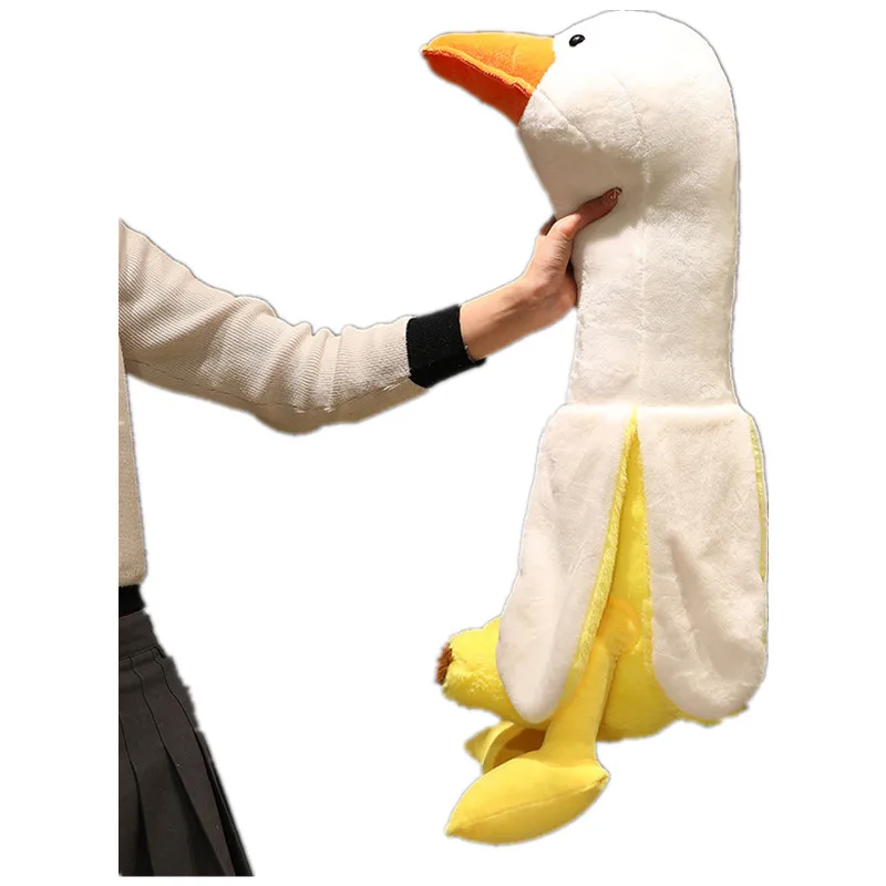 

50/70/110CM Funny Duck Turn to Duck Plush Toys Cute Stuffed Soft Animal Pillow Chubby Duck Dolls for Children Girls Sleeping Toy