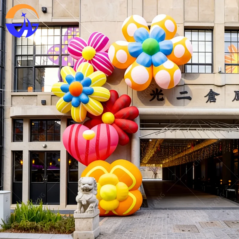 

Надувная рекламная конструкция в виде цветочного декора с индивидуальным дизайном, с воздуходувкой, для мероприятий на открытом воздухе