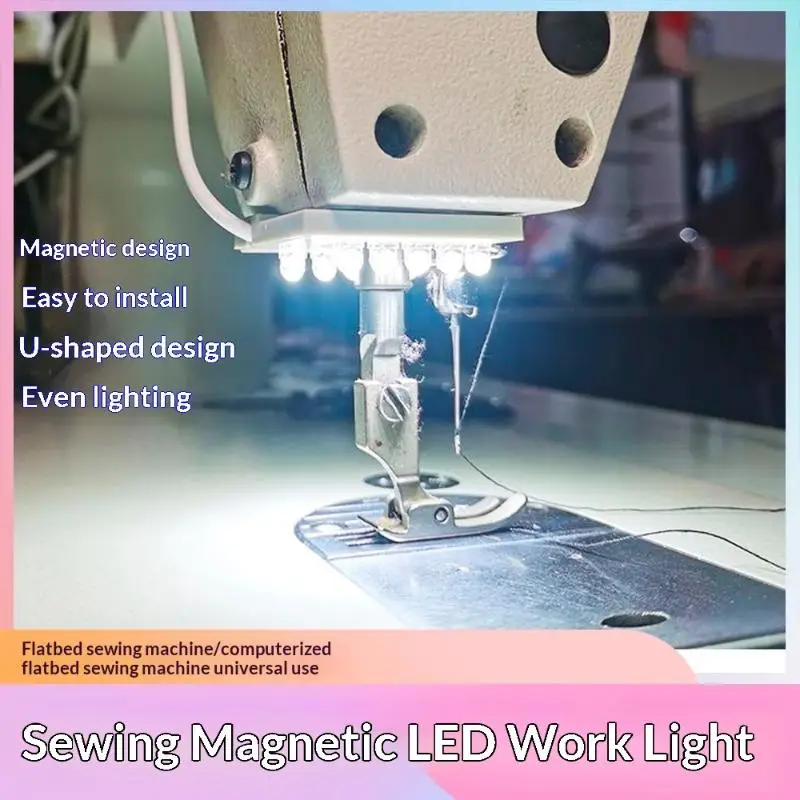 1 Set No Radiation No Strobe Efficient Energy Saving Magnetic Base Sewing Light Flexible Gooseneck Lamp LED Light
