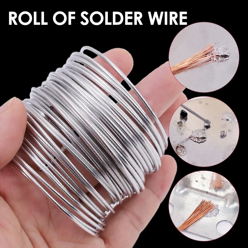 20/1M New Stainless Steel Solder Wire Low Temperature Easy Melt Metal Copper Iron Weld Soldering Rods DIY Welding Repairing Tool