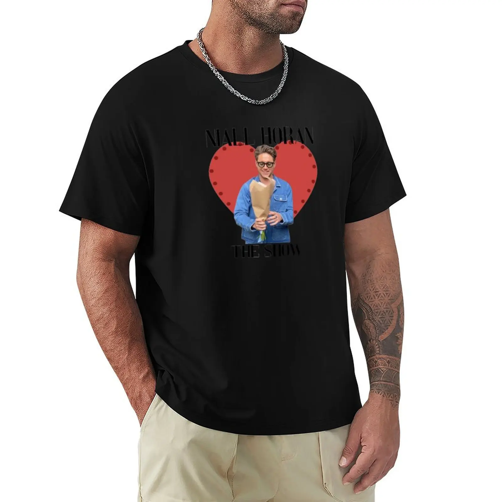 

Niall Horan The Show Red Heart Design T-Shirt Luxury man graphic tee shirt Men's t-shirt