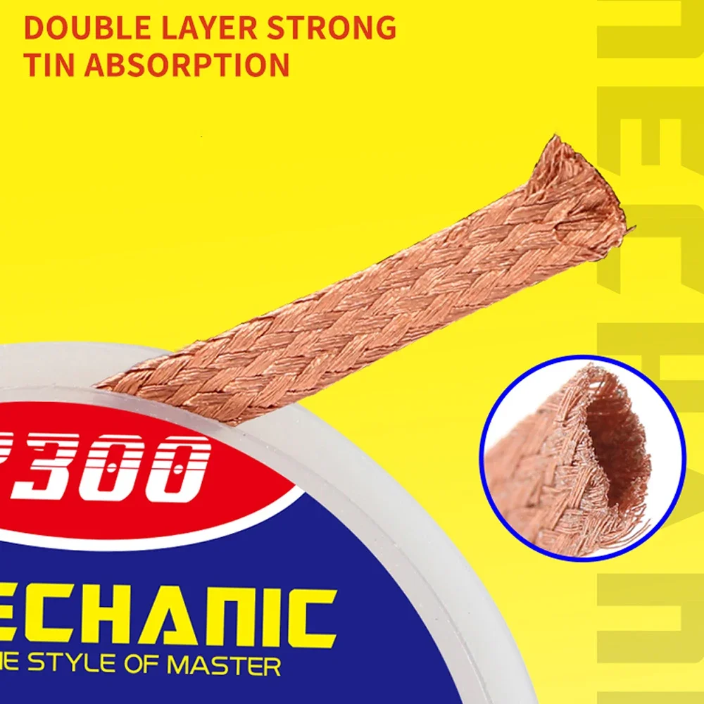 SOLDER WICK MECHANIC R300 Series  Powerful Clean Solder Joints Fast Tin Absorption Low Residue For All Kinds Of Electronic PCB