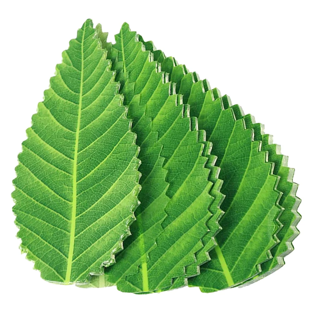 

200pcs Sushi Decorative Leaves Green Fake PP Material Reusable Japanese Food Mat Sashimi Plates Kitchen Bar Supplies