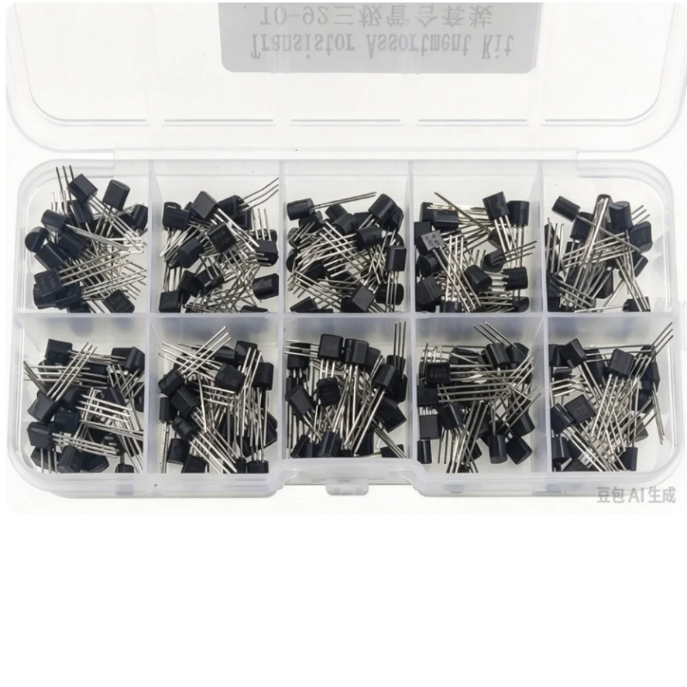 250pcs TO-92 Transistor Assortment Kit 10 Values 25pcs Each Boxed