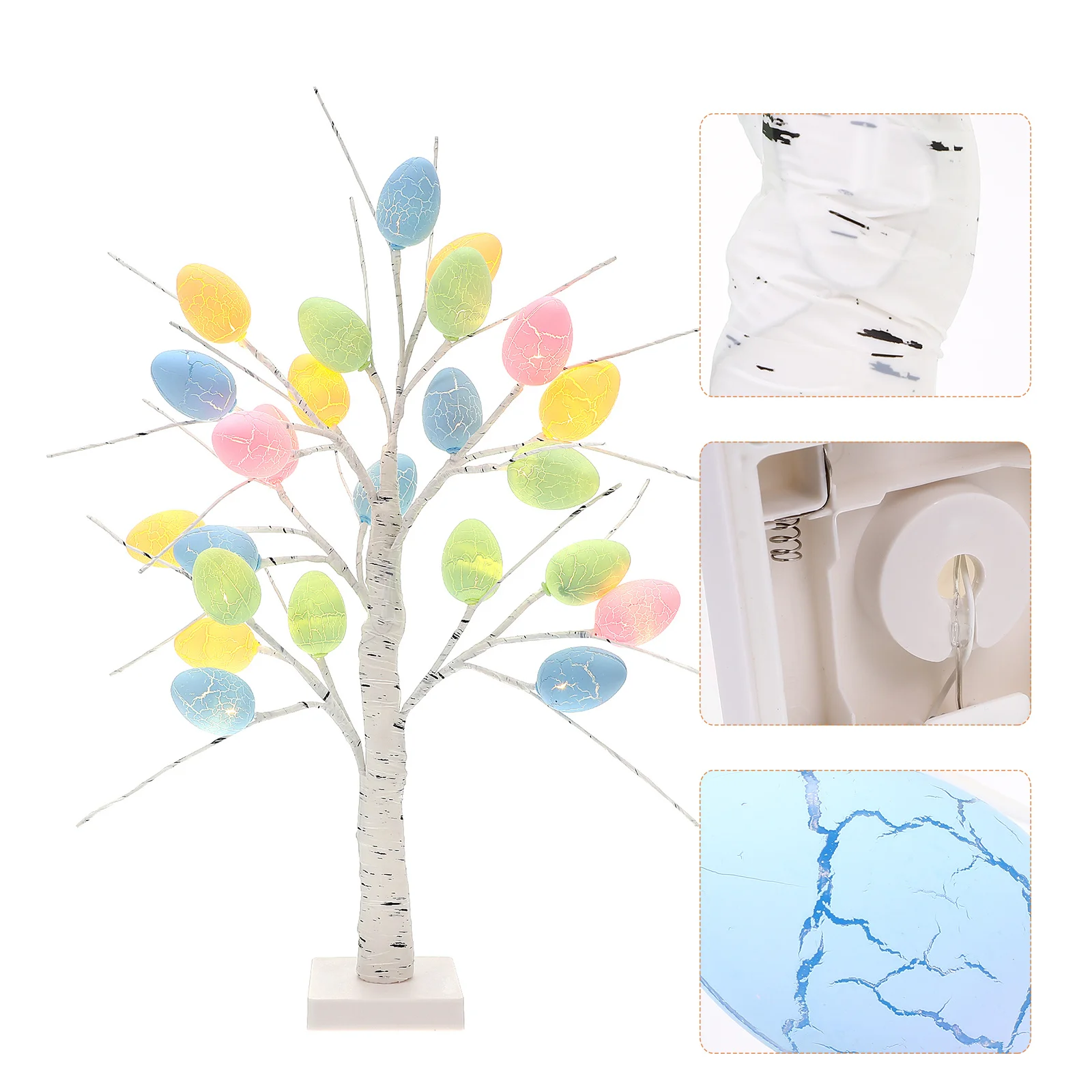 

LED Egg Tree Light Decoration Table Lamp 24 Beads Indoor Lighted Tree Centerpieces for Bedroom Living Room Study Office