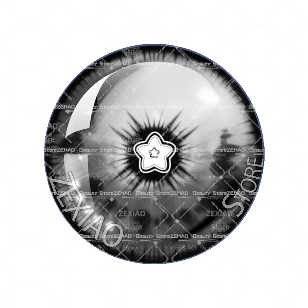 10MM-40MM Black Series Blythe Doll Pupil Eyes Chips Anime Glass Eye Jewelry Making Supplies Bulk Items Wholesale12pcs/Bag MS003