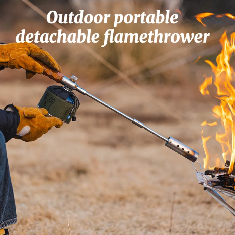 

Легко переносить, подходит для наружного освещения и гриля, факел с широкой и длинной ручкой, съемный, из нержавеющей стали.