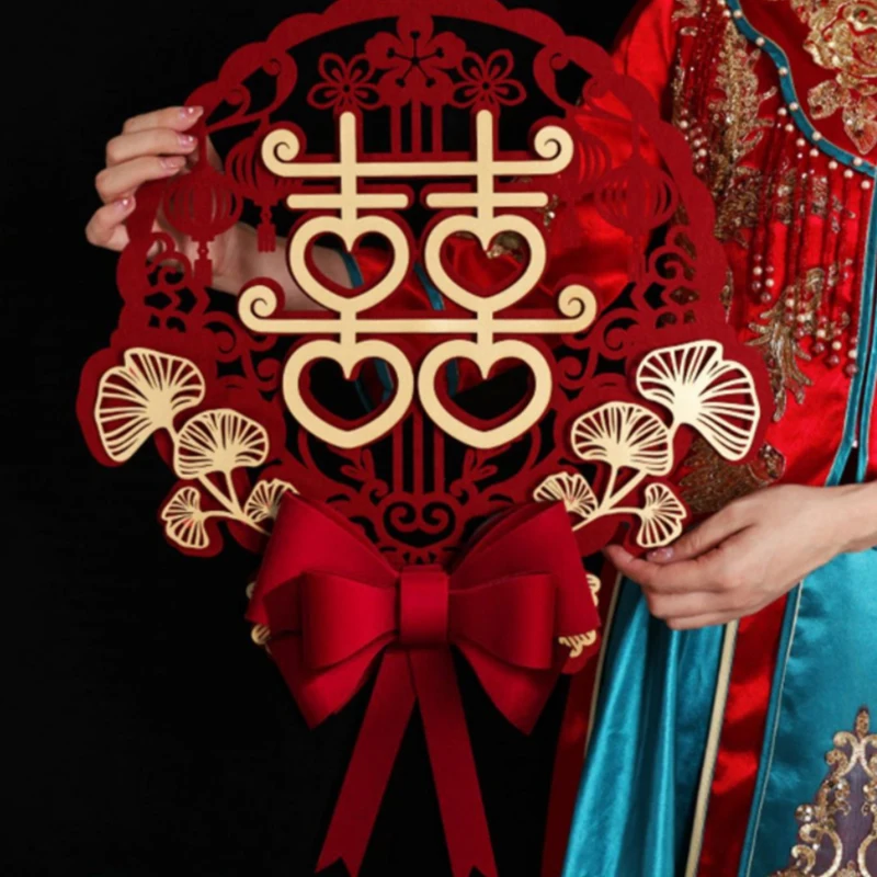 الزفاف الصيني مزدوجة السعادة الجدار ملصق غير المنسوجة ملصقات النسيج لغرفة النوم نافذة الباب الزفاف الديكور