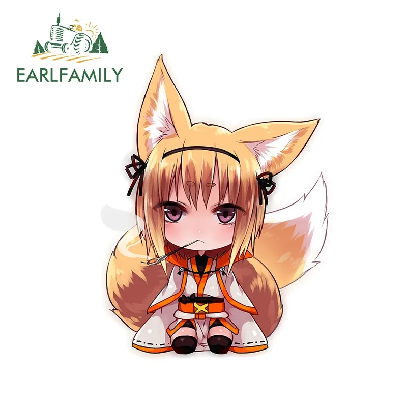 

EARLFAMILY 13cm x 10cm Funny Car Stickers For Anime Girl Bumper Decal Waterproof Personality Air Conditioner Car Door Protector