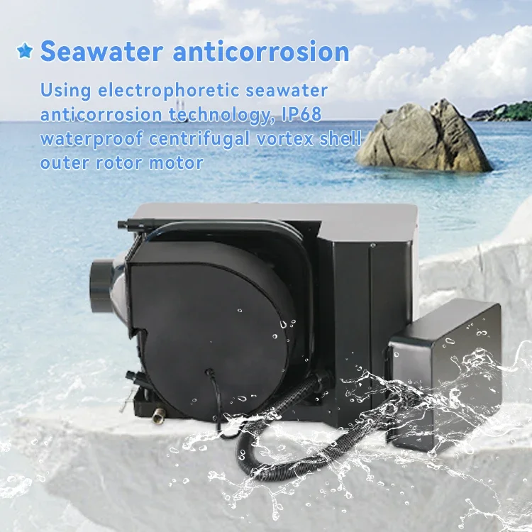 12V D C 50HZ Marine Air Conditioner with Water Cooling 9000-12000BTU R-410A Refrigerant