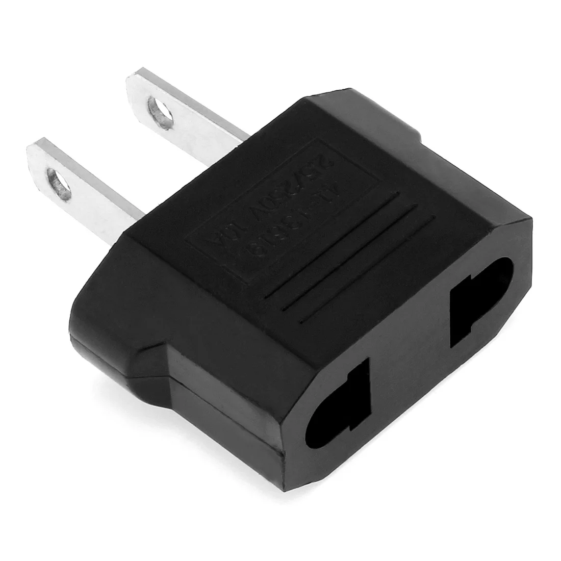 

Black US Travel Plug Adapter Does Not Change The Voltage Supports 2.5V / 250V 10A