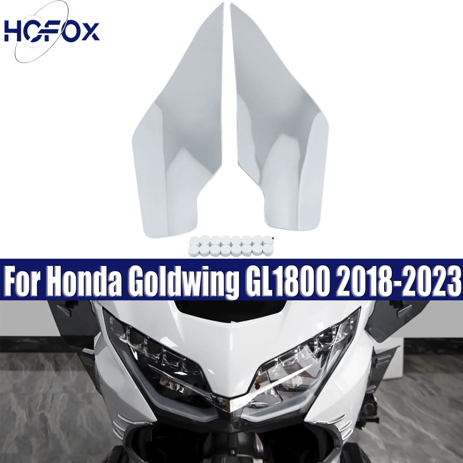 

1 Pair Headlight Guard Shield Screen Lens Cover For Honda Goldwing GL1800 2018-2023