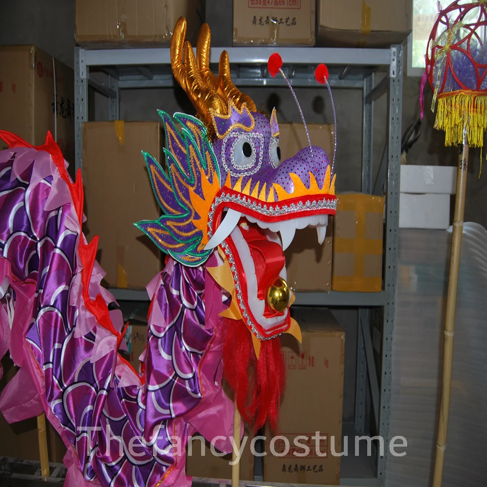 Chinese Traditional Culture 4m Student Length Size 5  DRAGON DANCE ORIGINAL Folk Festival Celebration Costume