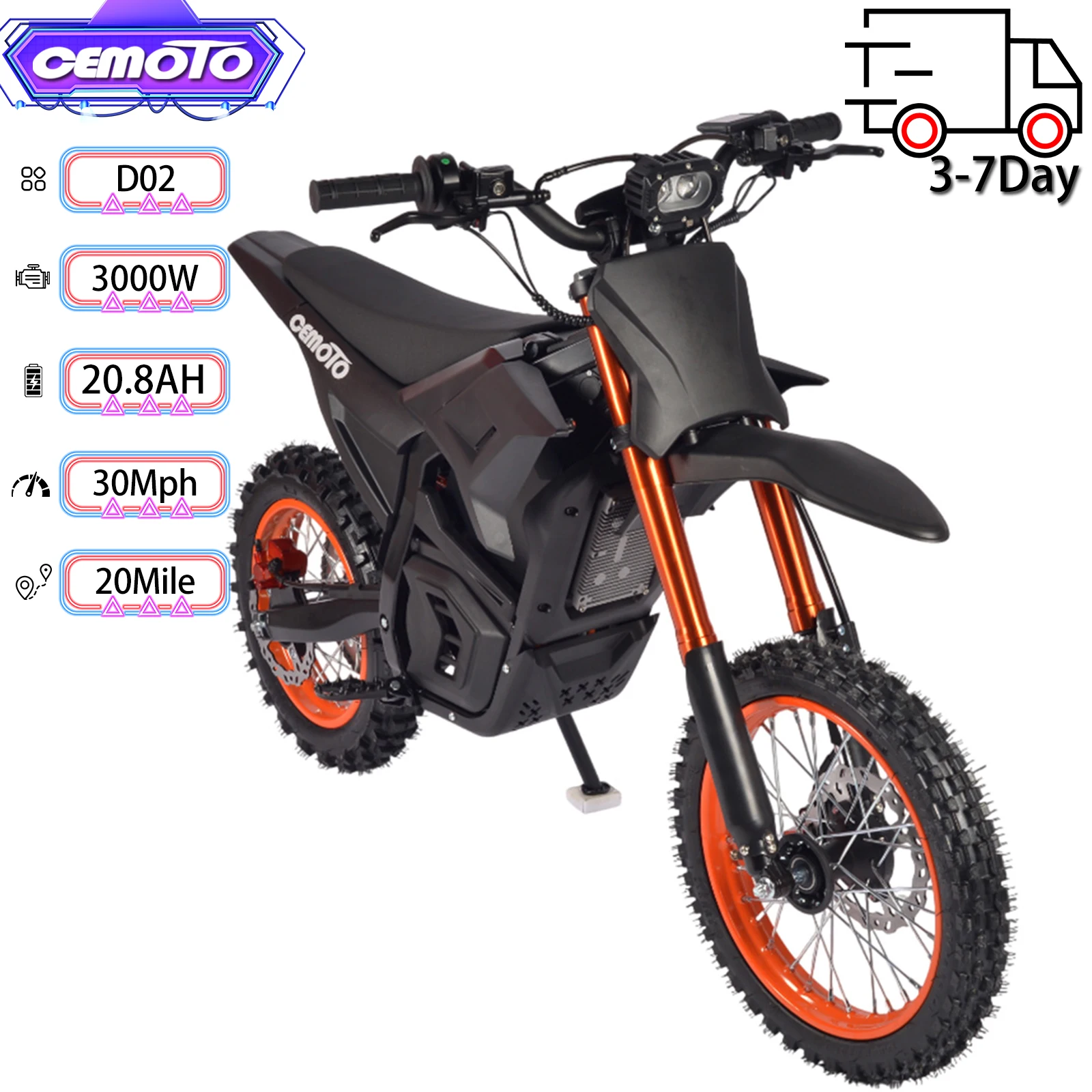 

Электрический внедорожный велосипед 14 дюймов, пиковая мощность двигателя 3000 Вт, аккумулятор 998 Вт·ч, полностью подвесной, для взрослых, максимальная скорость 30 миль/ч, ЖК-дисплей, новый