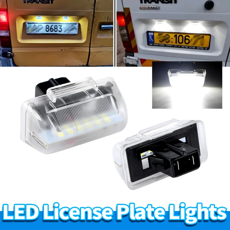 

2PCS LED License Plate Lights for Ford Transit MK4-MK7 1985-2014&Transit Connect 2002-2013 -6000K White OEM#4388111 License Lamp