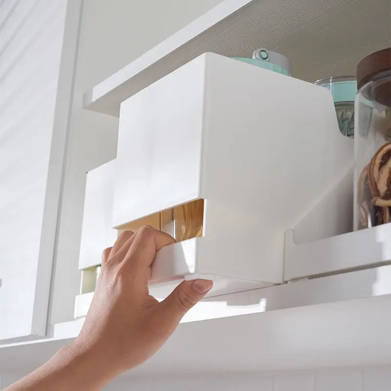 Caja organizadora de plástico estilo japonés para cocina, organizador de encimera, clasificador de especias, herramientas para ordenar el fregadero