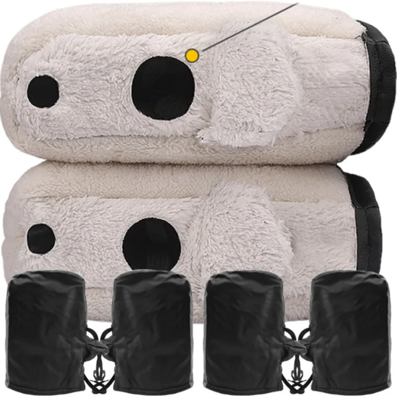 

Универсальные зимние муфты на руль, ветрозащитные водонепроницаемые чехлы для рук мотоцикла из искусственной кожи для велосипеда, скутера, квадроцикла в холодной погоде