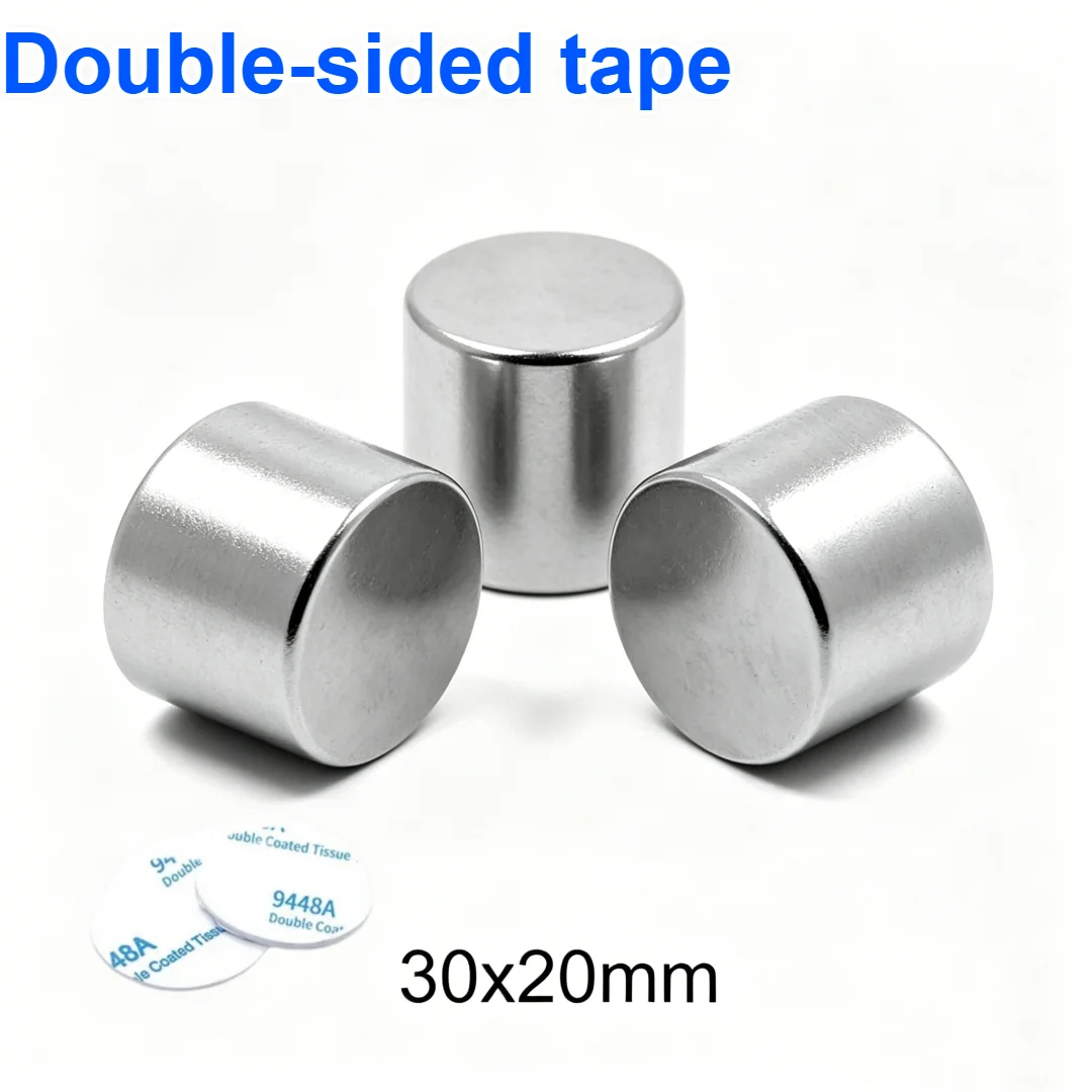 Super Strong Cylinder Round Magnets 20x20 30x20 40x30mm Multi Sizes Neodymium Magnets For Fridge Office DIY Handcraft view 4