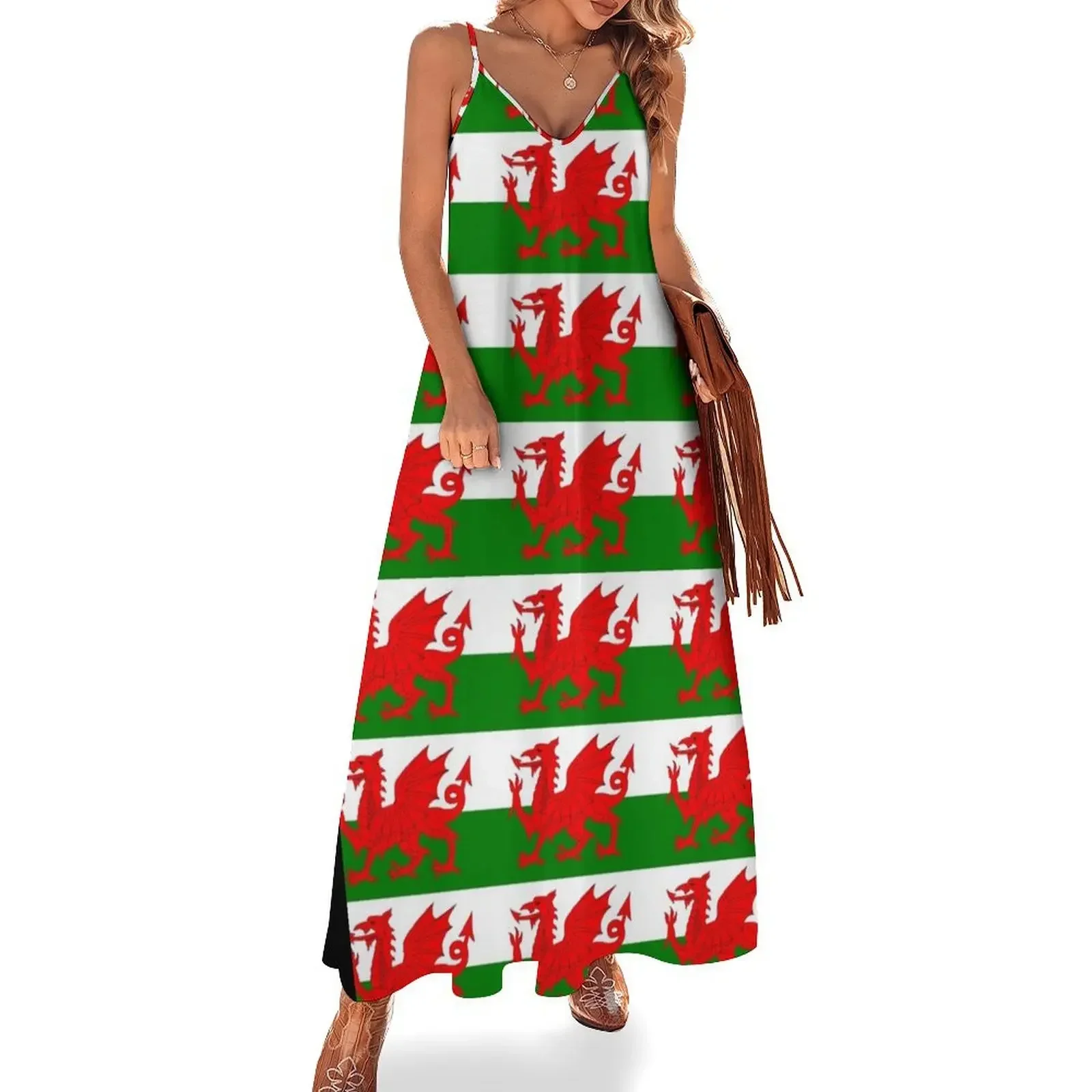 Welsh flag Sleeveless Dress Womens dresses beach dress long dress women summer Woman clothing