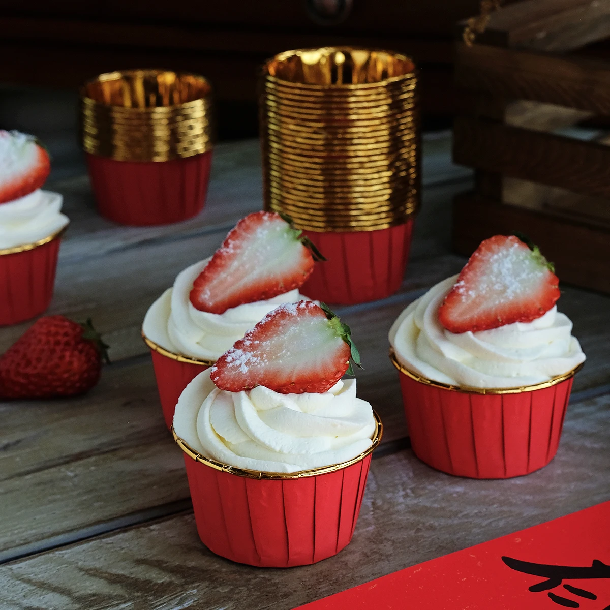 

Wedding wedding party new year adult gift dessert table cupcake cup high temperature muffin 50 copies
