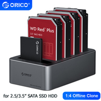 ORICO Hard Drive Docking Station Offline Clone SATA HDD Enclosure for 2.5/3.5 inch SATA SSD/HDD Dock USB C 3.2 Gen 1 Duplicator