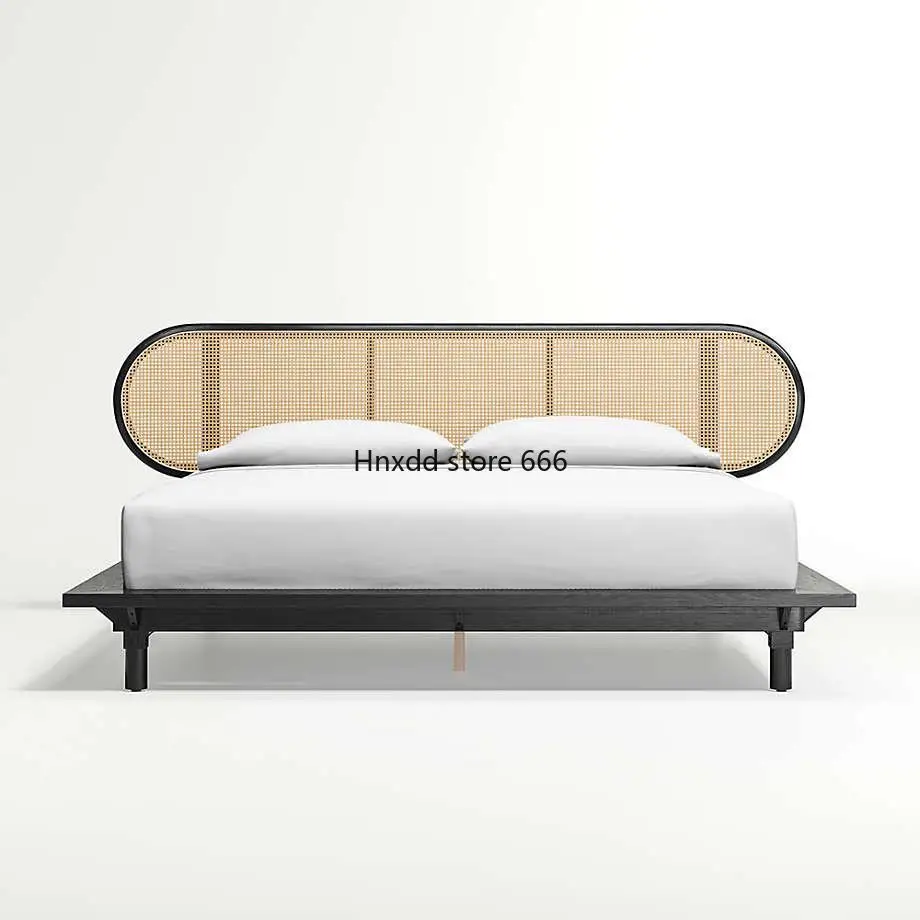 

Double bed 1.8 meters master bedroom queen bed simple homestay hotel fabric bed