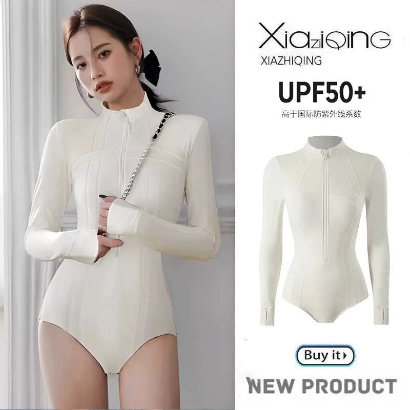 

Водолазка для серфинга, купальный костюм, женский профессиональный солнцезащитный костюм с длинными рукавами UPF50 + цельный быстросохнущий костюм для дайвинга, костюм с медузой