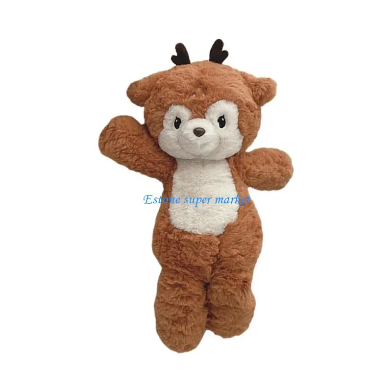090B Soothing Doll Lovely Squirrel Hugging Doll Stuffed Animals Birthday Gift for Kid