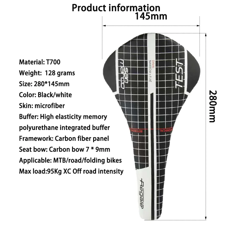 New CARBON fiber saddle road mountain bike saddle for men riding bicycle saddle off-road comfortable racing seat