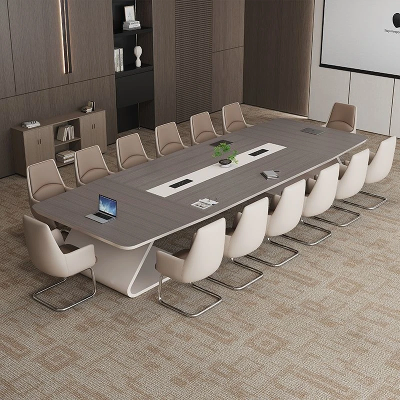 Painted conference table, long table, simple modern rectangular negotiation table