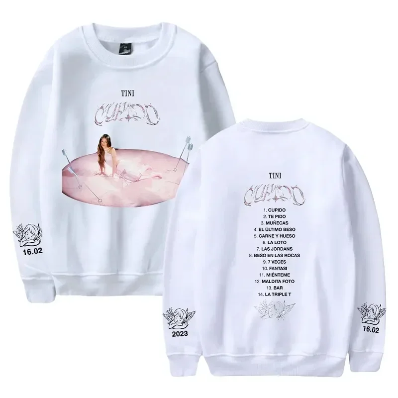 

2024 Толстовка Tini Stoessel с круглым вырезом merch Повседневная Уличная одежда с длинным рукавом модная одежда унисекс