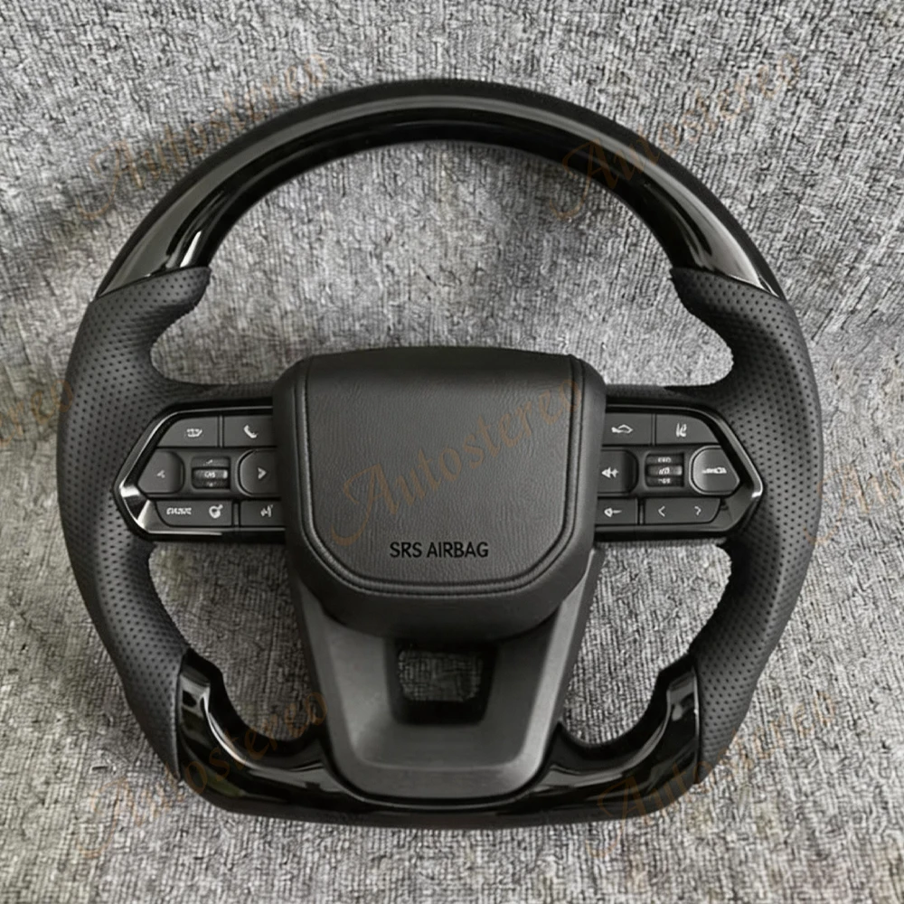Customizable New Coupe Version Carbon Leather Steering Wheel Assembly Custom Mod Parts For Lexus LX570 RX GX Toyota LC200 LC300 view 3