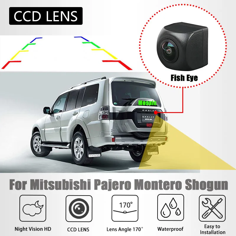 Car Reverse camera for Mitsubishi Pajero Montero Shogun V80 v93  mk4 License Plate Rear View Camera with HD Night Vision