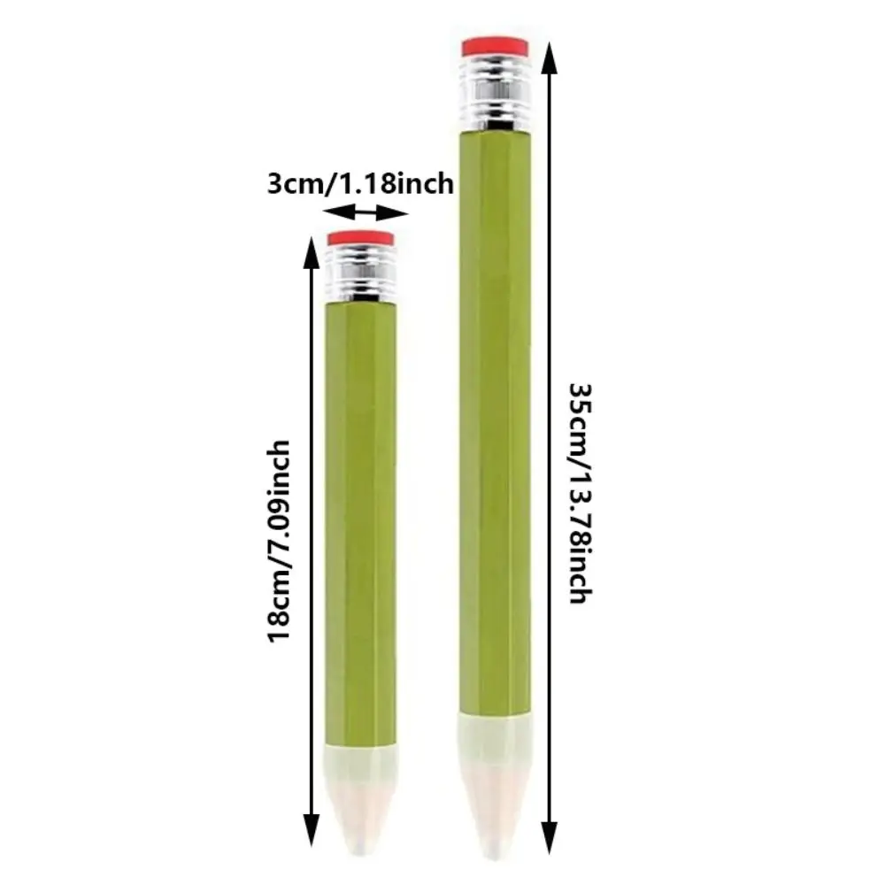 قلم رصاص عملاق خشبي مع ممحاة ، قلم رصاص كبير ، لعبة جديدة ، دعامة أداء ، قلم خشب كبير ، هدية فنان ، 18: 35