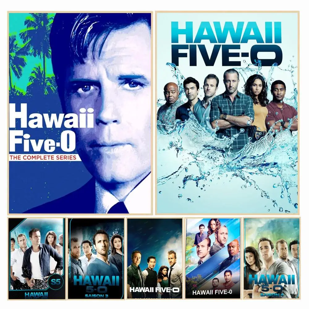 tv series H-Hawaii Five-0-E Poster Decorative Wall Art Sticker for Cafe Office Bedroom and Living Room