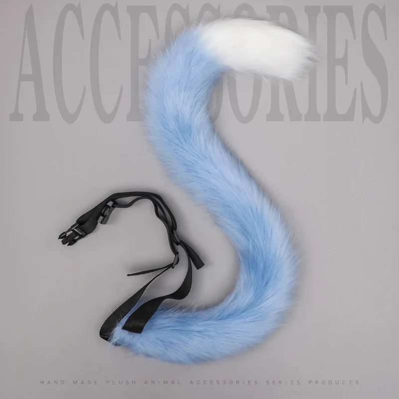 เซ็กซี่แมว Kawii Plush Cat Tail ชุดคอสเพลย์ผู้หญิง Props Faux Fur Fox สัตว์หาง JK สาวฮาโลวีนเล่นบทบาทอุปกรณ์เสริม