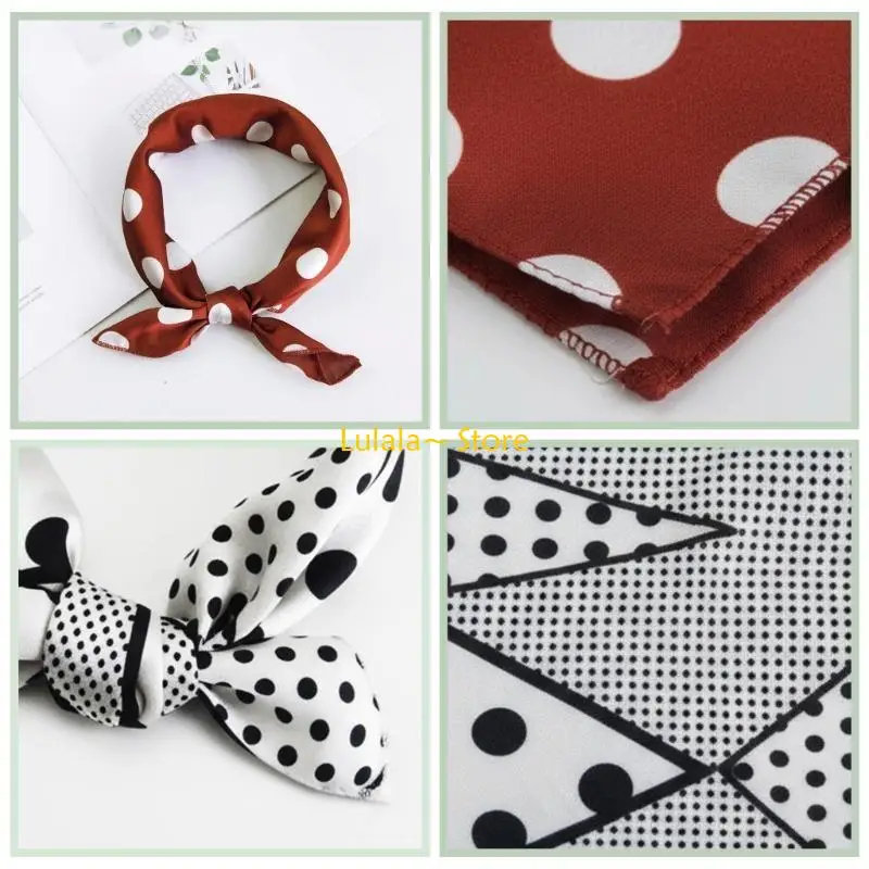 Y4QA Autumn Head Scarf for Women Neckerchief Lady Daily Accessories Square Scarf