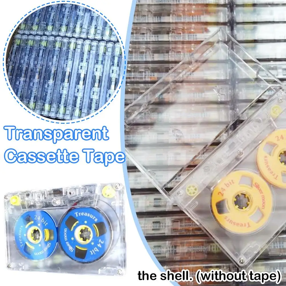 

1pc Transparent Blank Tape Small Open Tape Cases Plastics Reels Cassettem Data Archiving Audio Video Backup LongTerm Storage