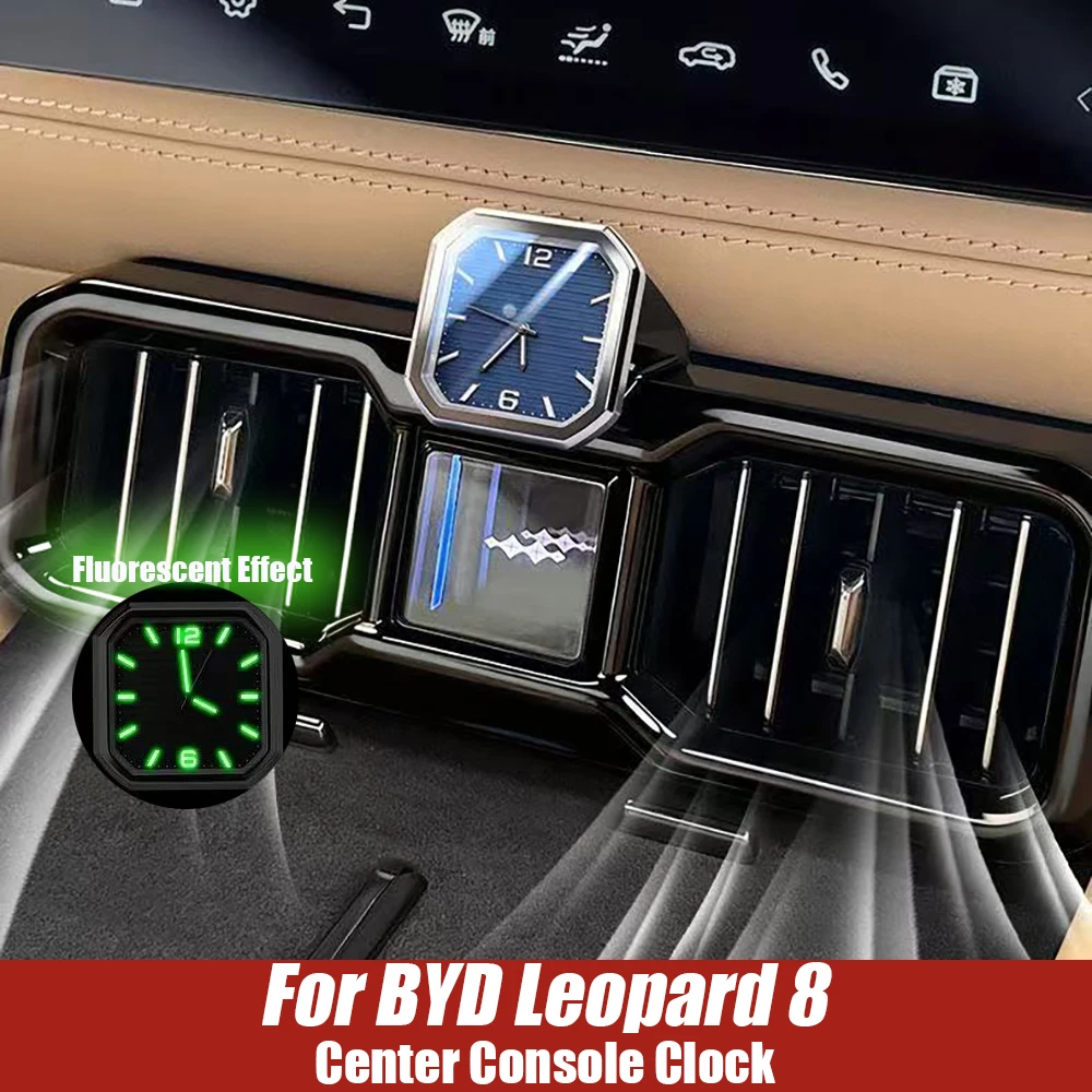 

For BYD Leopard 8 Car Central Console Quartz Clock Air conditioning outlet cover Quartz watch Interior Decor Accessories