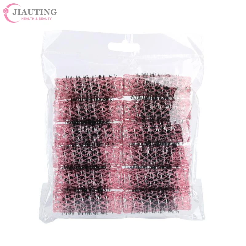 12Pcs Sponge Hair Roller Set Self Grip No Heat Self-adhesive Curling Hairdressing Heatless Hair Curler Classic Styling Accessor
