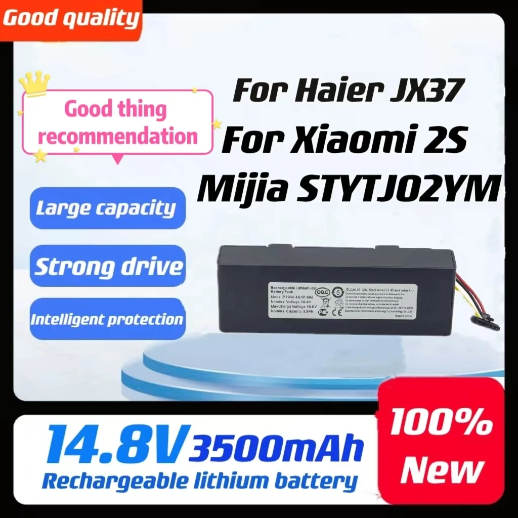 For Xiaomi 2S Mijia STYTJ02YM Sweeping Mopping Robot And For Haier JX37 Vacuum Cleaner18650 14.8V 2600mah Battery replacement