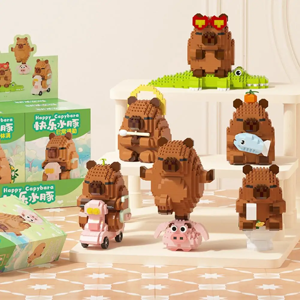 ตัวต่อนาโนบล็อกสัตว์การ์ตูน คาปิบารา ชุดตัวต่อไมโครไดมอนด์ ของเล่นเสริมพัฒนาการสำหรับเด็ก ของขวัญ