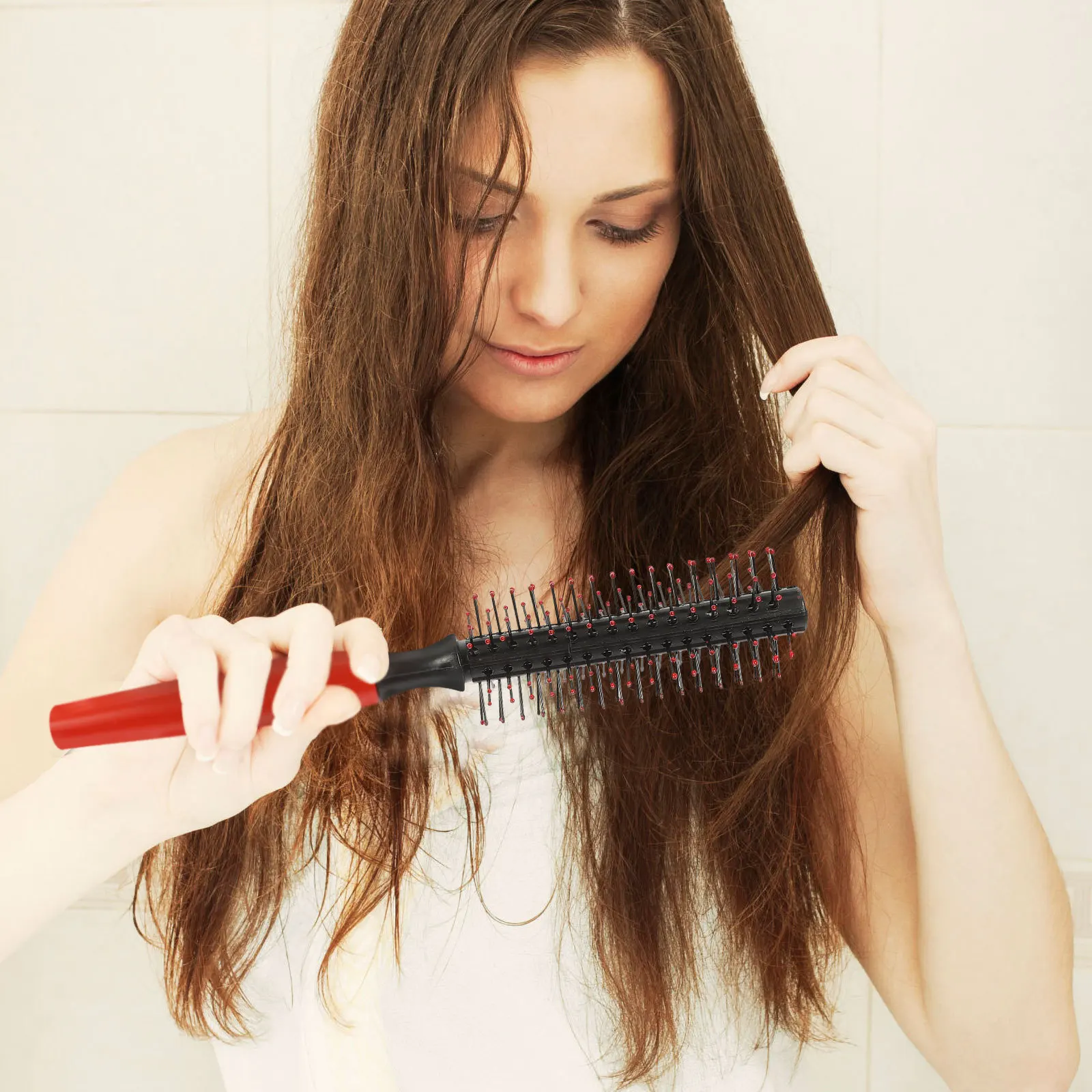 

6Pcs Anti-Static Roller Hair Brushes Detangling Hairdressing Comb Scalp Massage Hairbrush for Women Roller Hair Brush