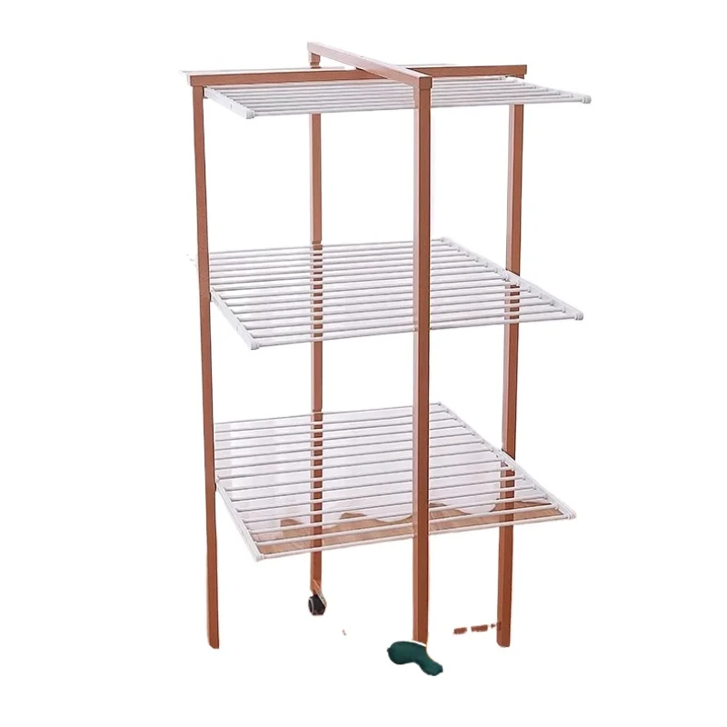 Italy imported solid wood drying rack, floor folding with pulley mobile balcony indoor and outdoor home