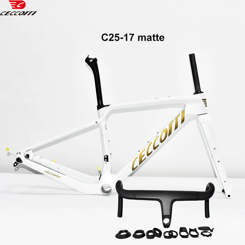AliExpress ceccotti CECCOTTI Brand Gravel Frame Full Hidden Cable Design Bike Frame T1000 Full Carbon gravel frameset