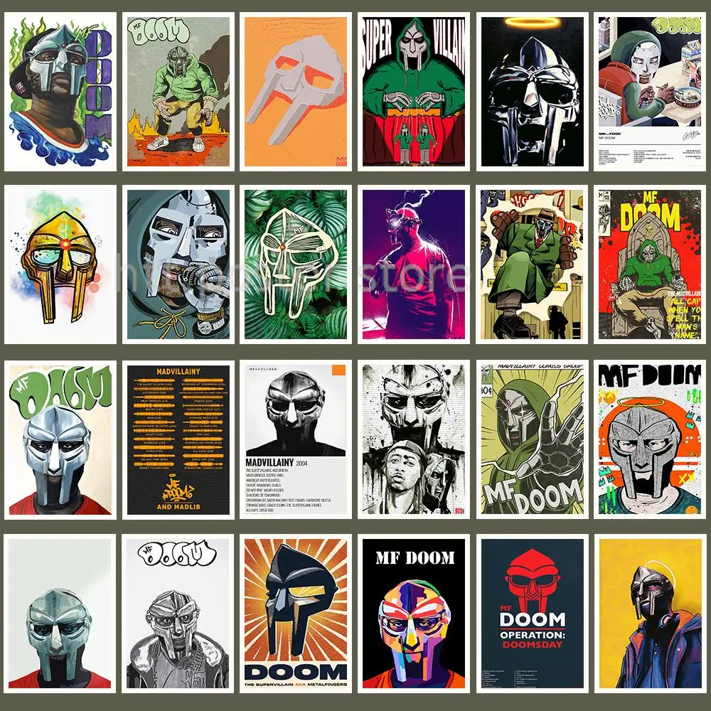 25PCS MF Doom Madlib Poster STICKER For Luggage Laptop Skateboard Bicycle Backpack Decal Pegatinas Toy Stickers